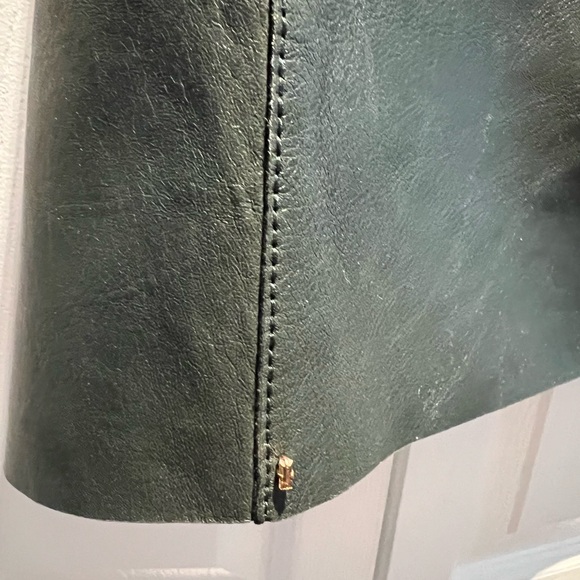 MaxMara, Size Italian 42,real leather,dark green, used only 1 day - Picture 5 of 7